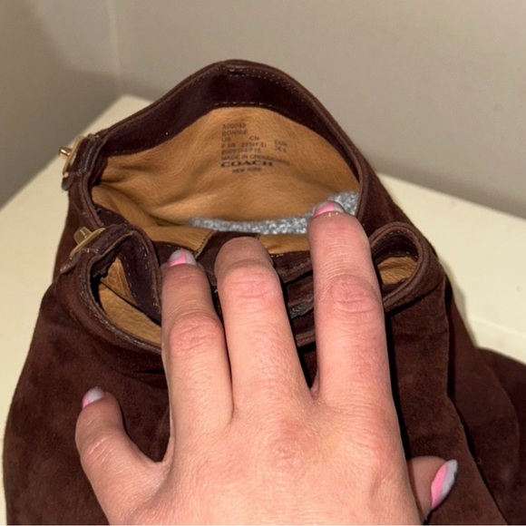 Coach Brown Suede Ankle Boots - Picture 5 of 8